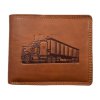 Kožená peněženka s kamionem - hnědá 926/2