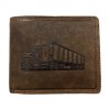 Kožená peněženka s kamionem - hnědá 926