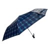 Kostkovaný skládací deštník - modrá 1114
