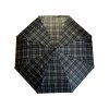 Skládací kostkovaný deštník - černá 1118