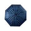 Kostkovaný skládací deštník - modrá 1123