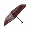 Kostkovaný skládací deštník - červenozelená 1123