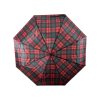 Kostkovaný skládací deštník - červenozelená 1123