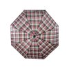 Kostkovaný skládací deštník - červenobéžová 1123