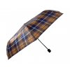 Kostkovaný skládací deštník - hnědomodrá 1123
