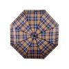 Kostkovaný skládací deštník - hnědomodrá 1123