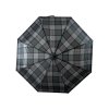 Kostkovaný skládací deštník - černošedá 1123