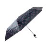 Skladácí deštník s motivem třešní - černá 1124