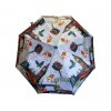 Skladácí deštník s motivem Londýn - šedá 1125/A