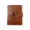 Kožená peněženka s knoflíkem zvěrokruh - panna 05