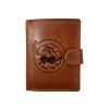 Kožená peněženka s knoflíkem zvěrokruh - střelec 05