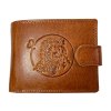 Kožená peněženka s knoflíkem zvěrokruh - lev 06