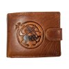 Kožená peněženka s knoflíkem zvěrokruh - střelec 06